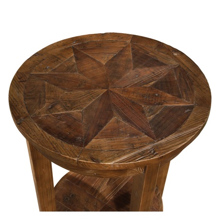 Alaterre Furniture Revive - Reclaimed Round End Table, Natural ARVA1520